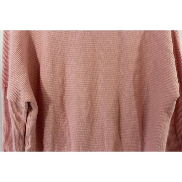 We The Free Womens Pink Long Sleeve Oversize Mock Neck Cotton Top S - Picture 3 of 6